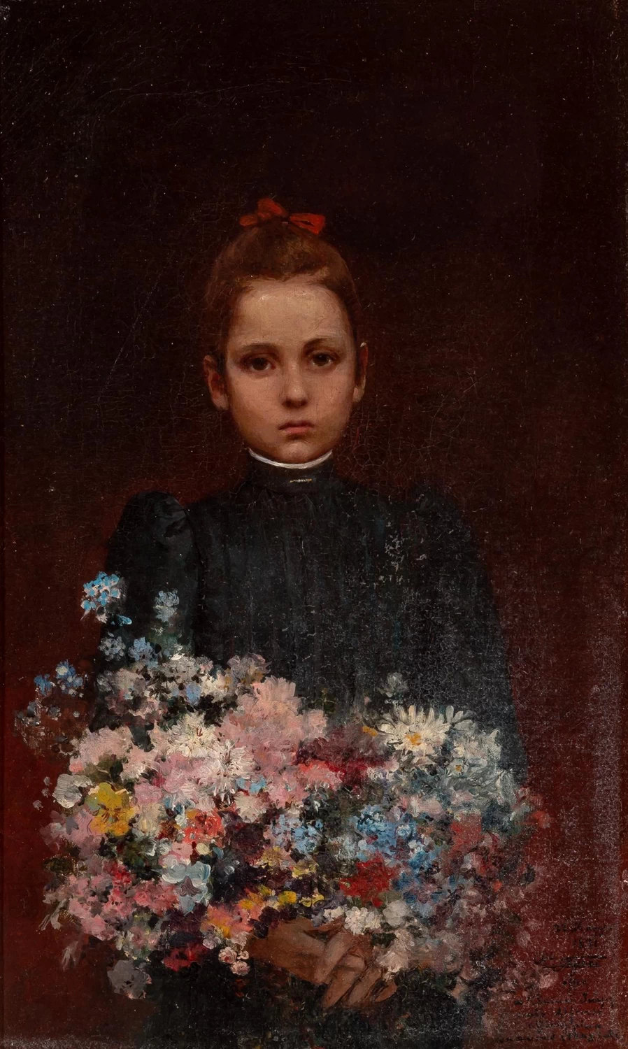 Ragazza con un mazzo di fiori, 1897